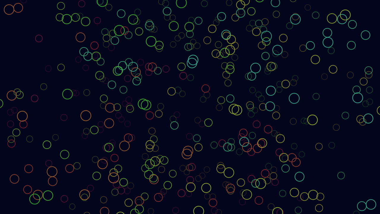 Vibrant and colorful circle pattern on a black background