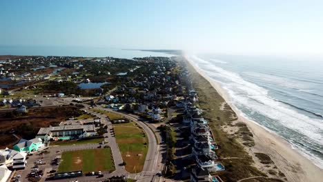 Pueblo-De-Hatteras,-Hatteras-Nc,-Antena-De-Hatteras-Carolina-Del-Norte