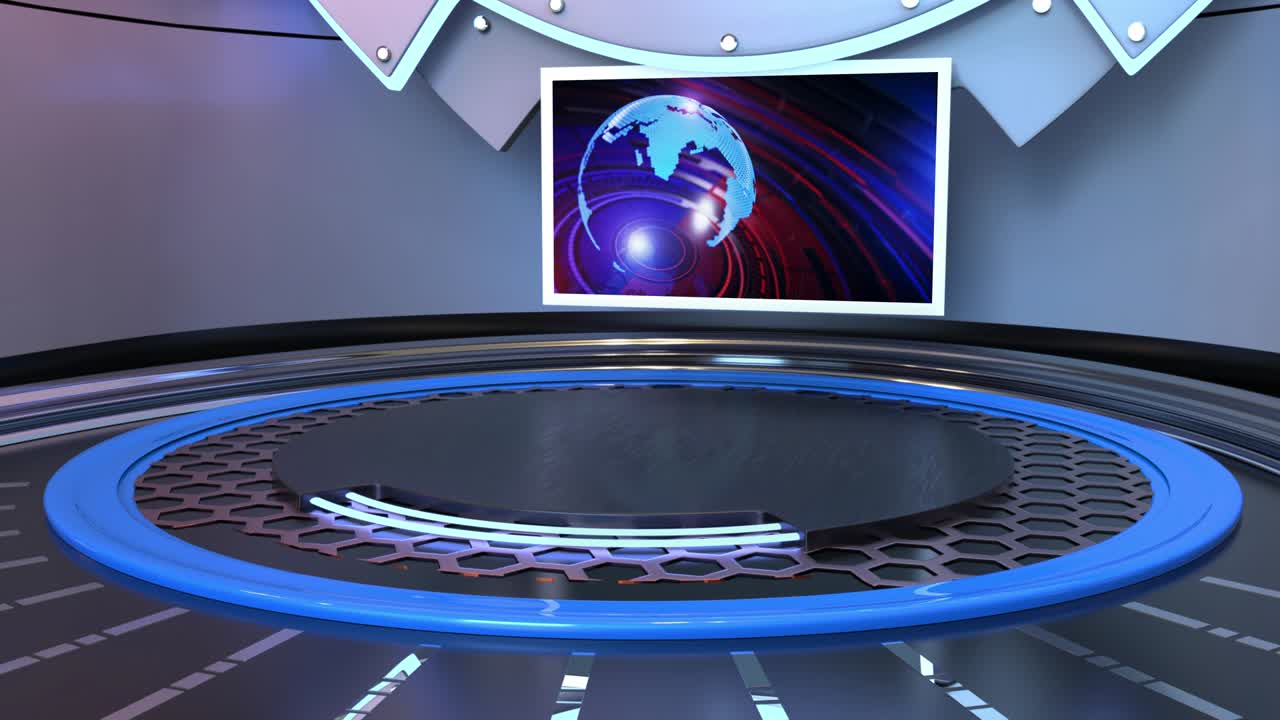 3d 가상 뉴스 스튜디오 배경 루프
