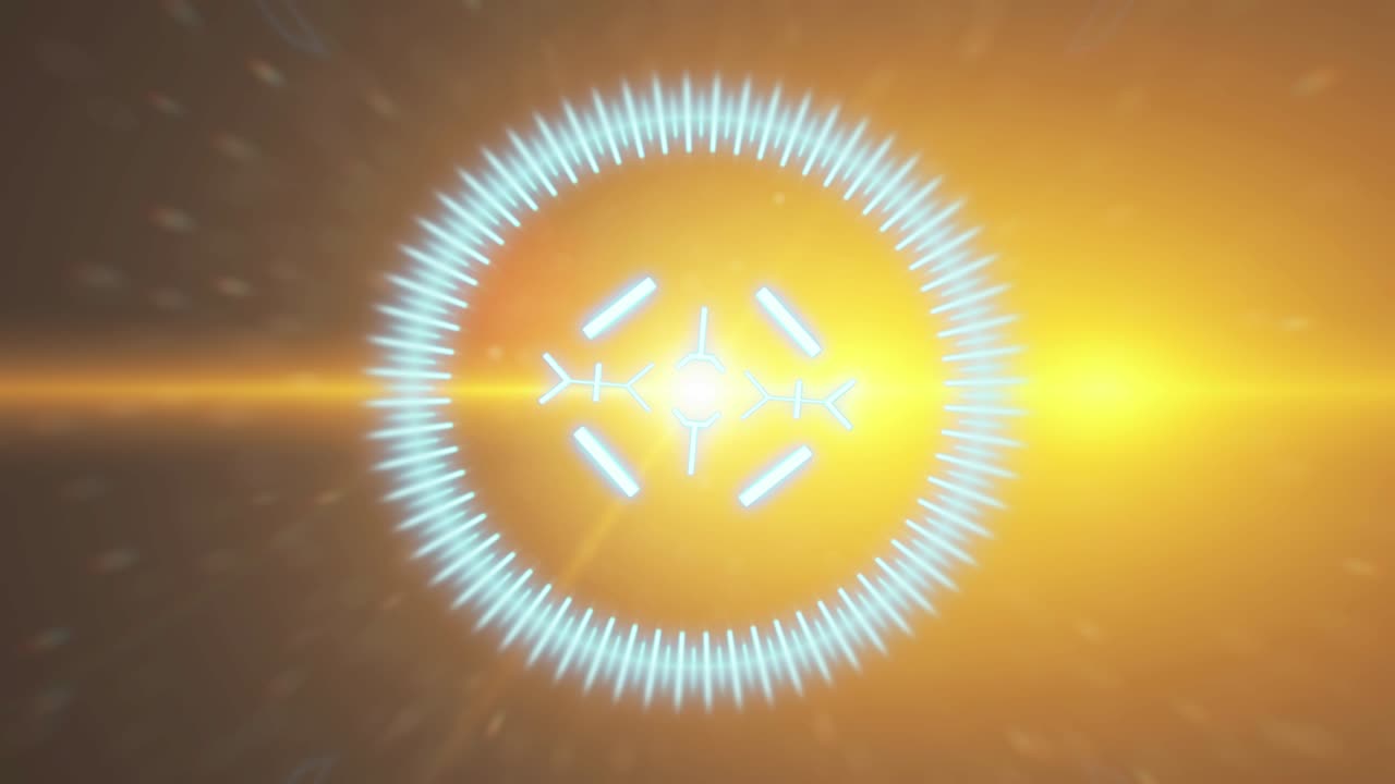 아나모프 하이라이트의 배경으로 표적의 2d hud 애니메이션