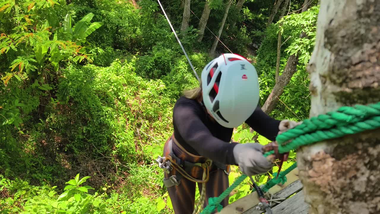 Ziplining Adventure in a Lush Forest