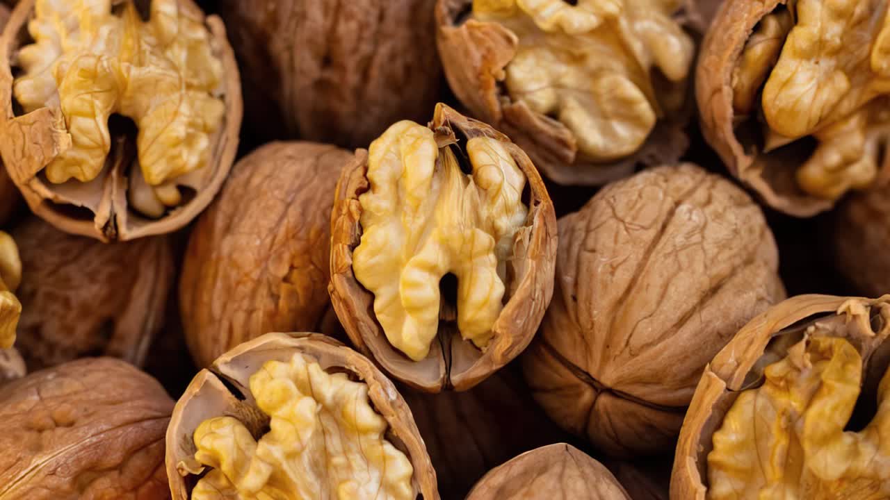Shelled Nuts rotating as Background