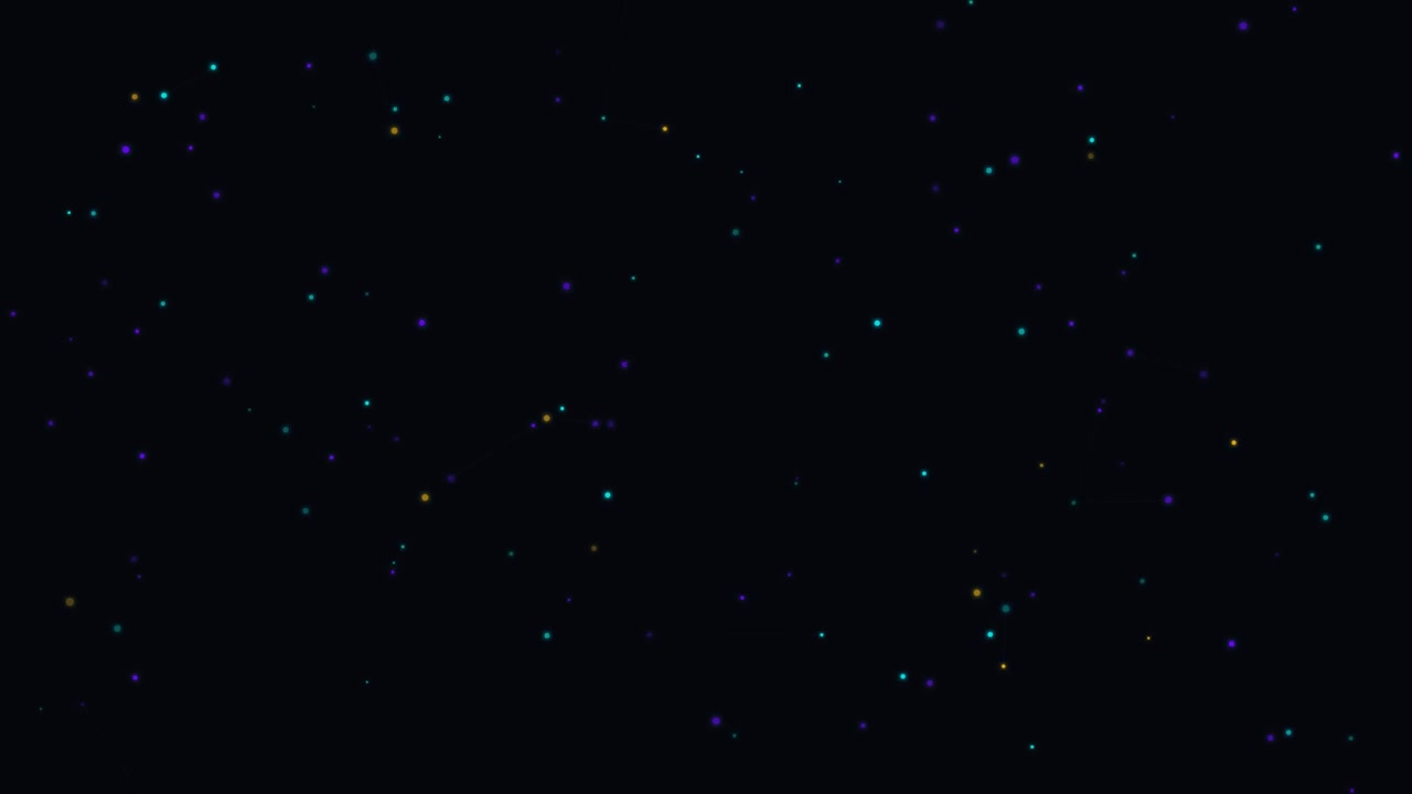 Abstract Motion Background with Floating Colorful Particles