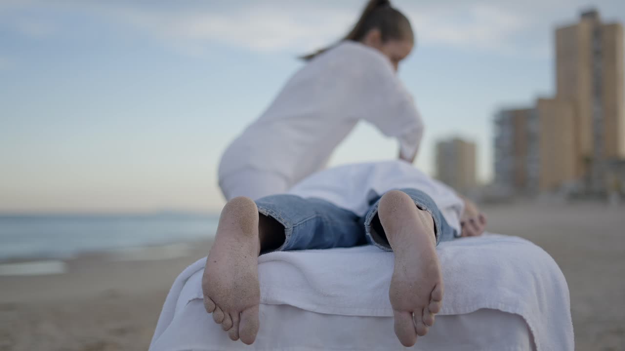 Foot Massage on the Beach