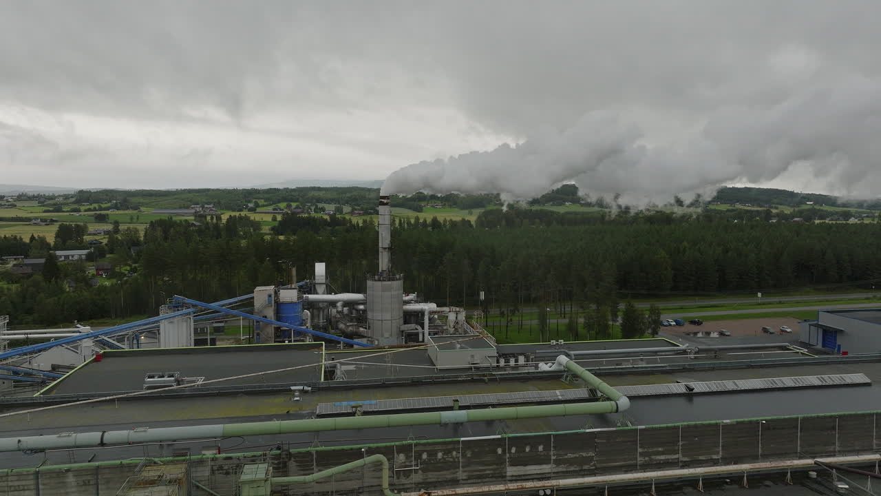 Huge factory of forestry business in Norway