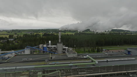 huge factory of forestry business in norway