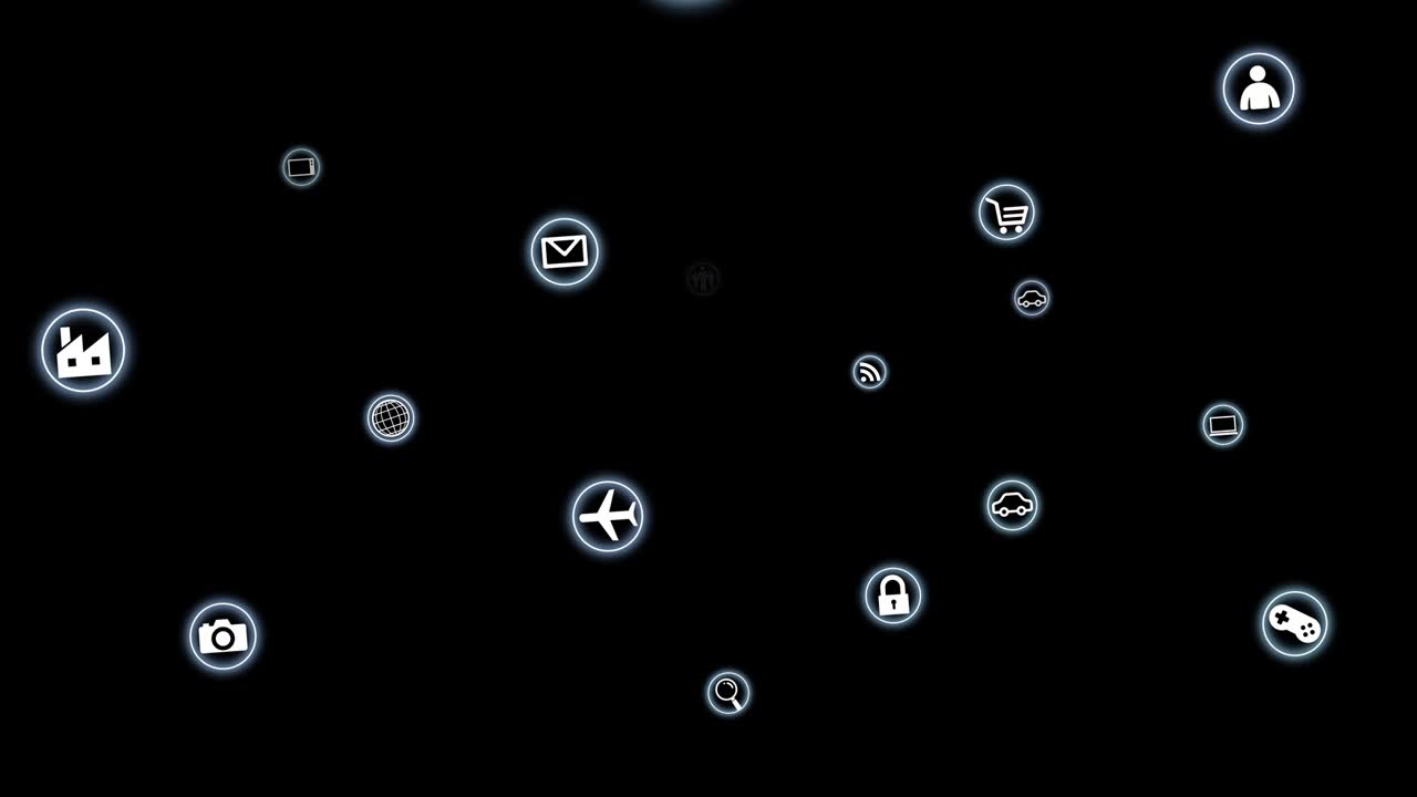 значок технологии сетевой символ цифровые устройства на фоне интернета