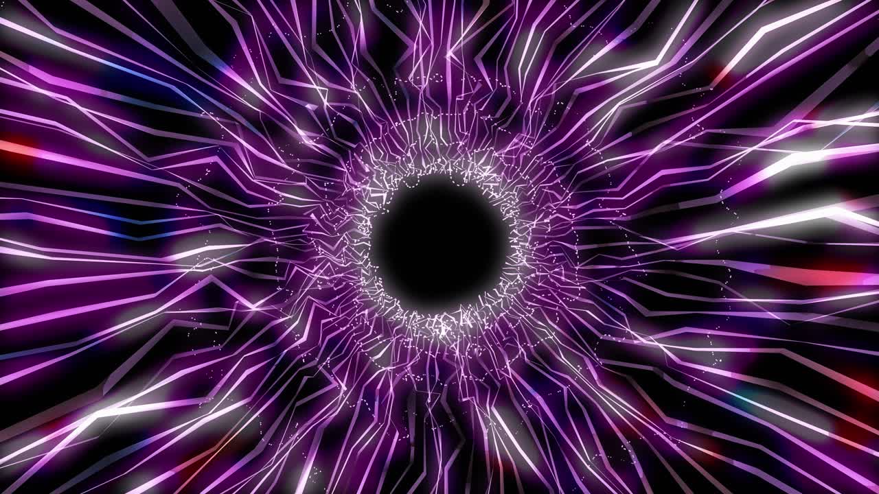 tubo de energía en colores que cambian a la velocidad de la luz