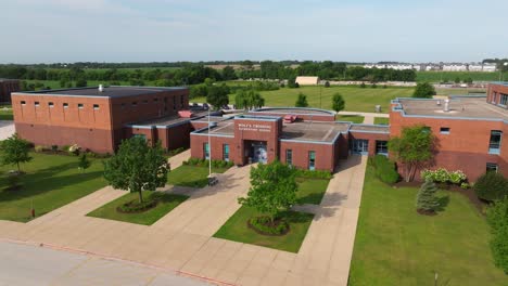 wolf's crossing elementary school aerial view