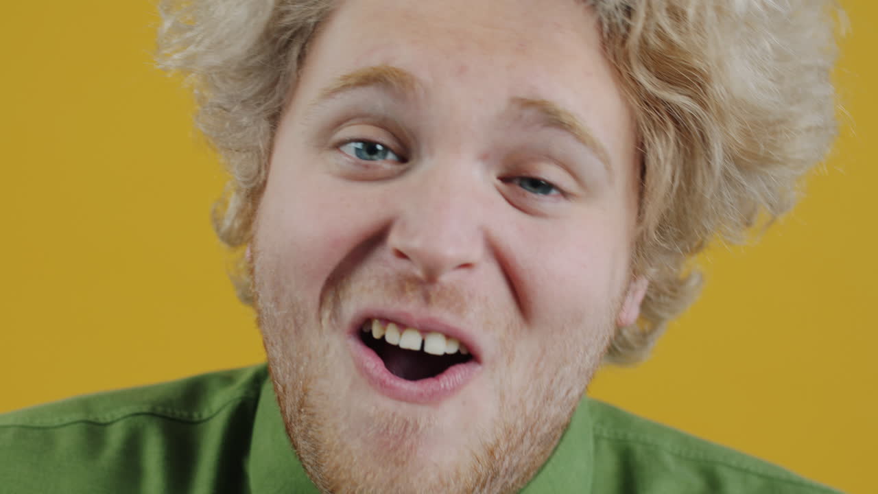 Man Smiling and Laughing