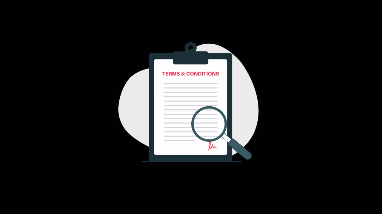 Animated Review and Signing of Terms and Conditions Document