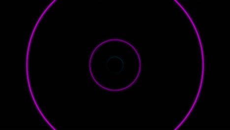 animated glowing circles emit colorful neon dark background futuristic light motion ideal for scifi