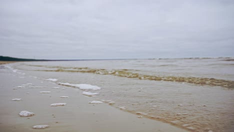 Grafische-Ostseeküste-Mit-Sanddünen-Im-Herbst-Und-Kiefernwald