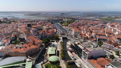 Luftaufnahme-Des-Stadtzentrums-Von-Aveiro