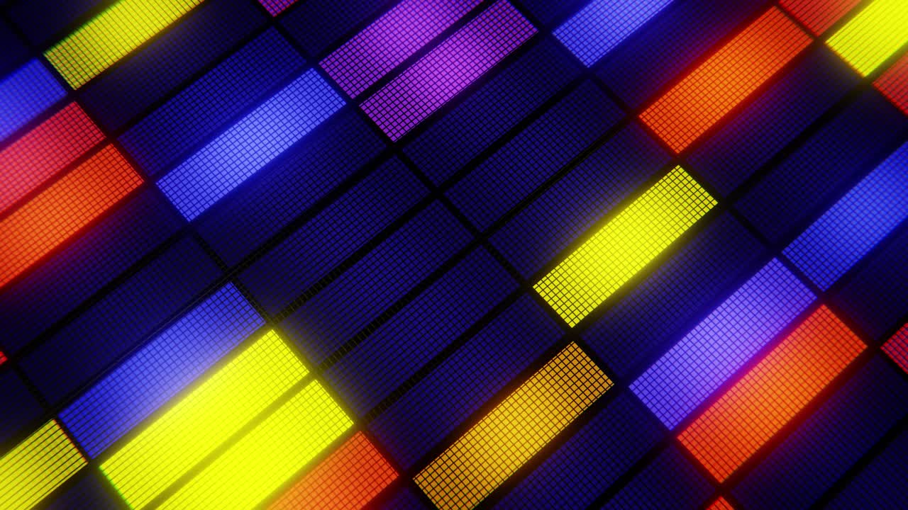 Dynamic Abstract Background with Flashing Colorful Rectangles