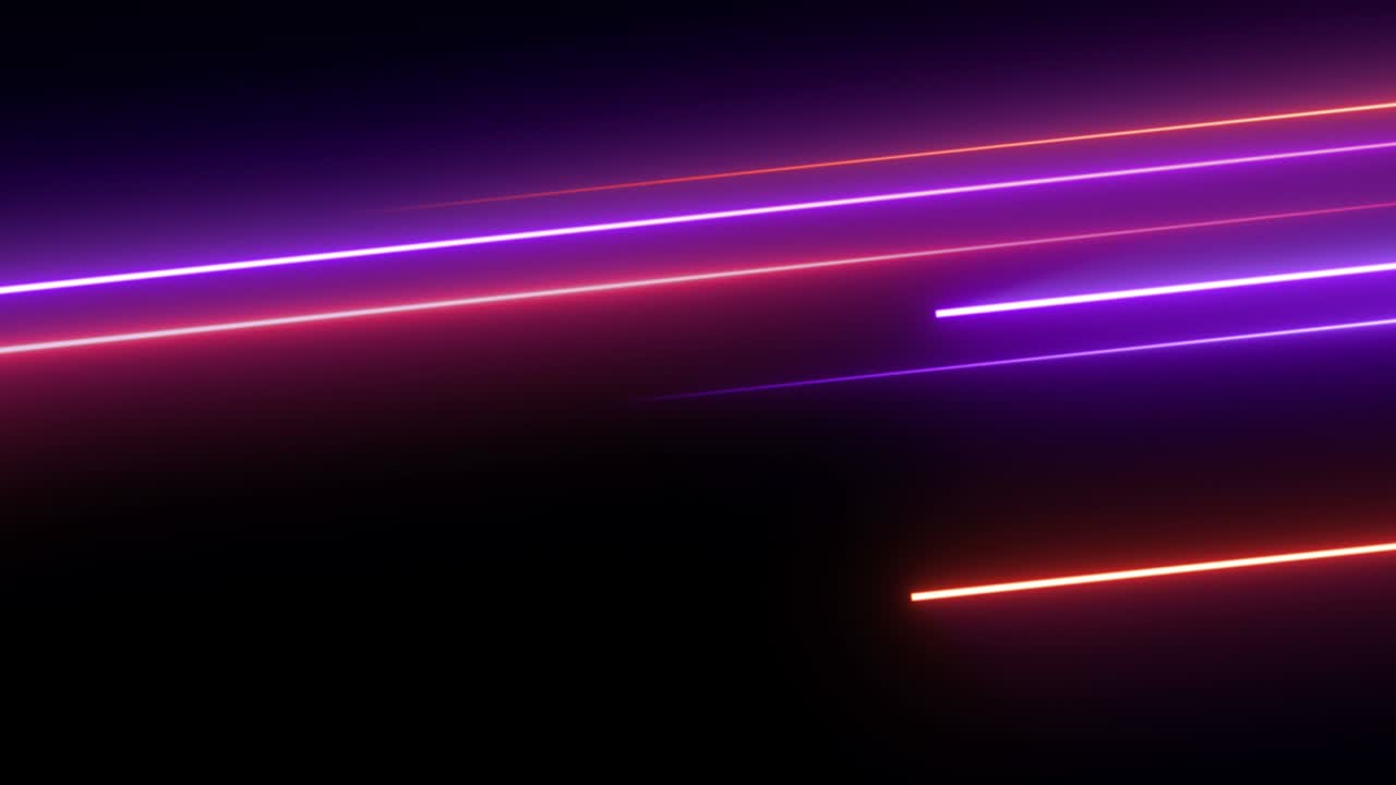 Glowing lines, abstract animation