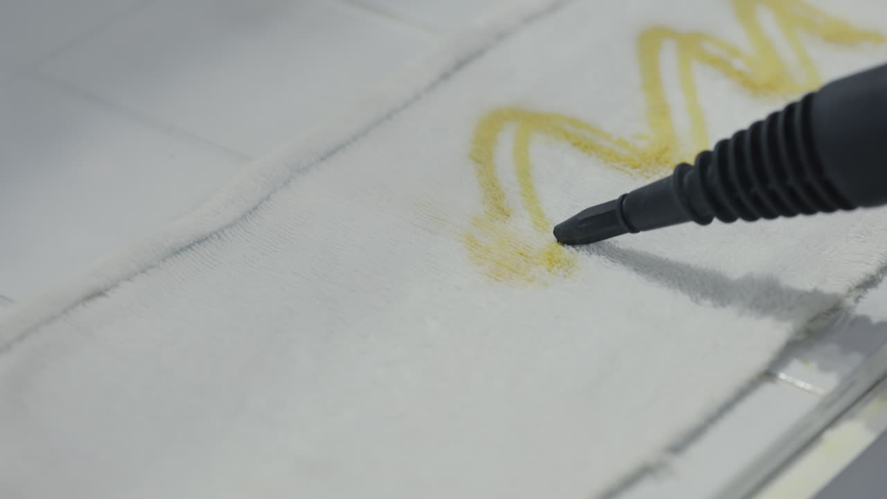 Steam Cleaner Cleaning a Stain