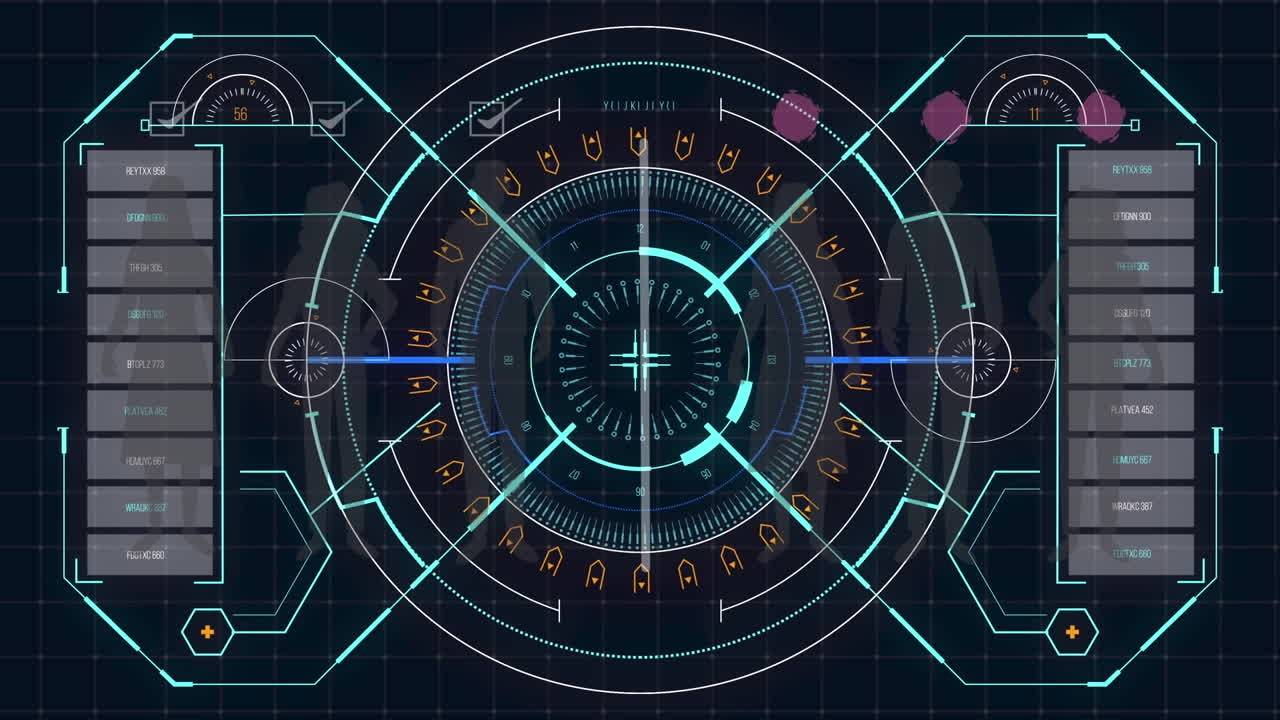 코로나 19 데이터 처리의 애니메이션 인간 실루 ⁇