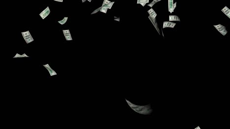 slow falling money dollars