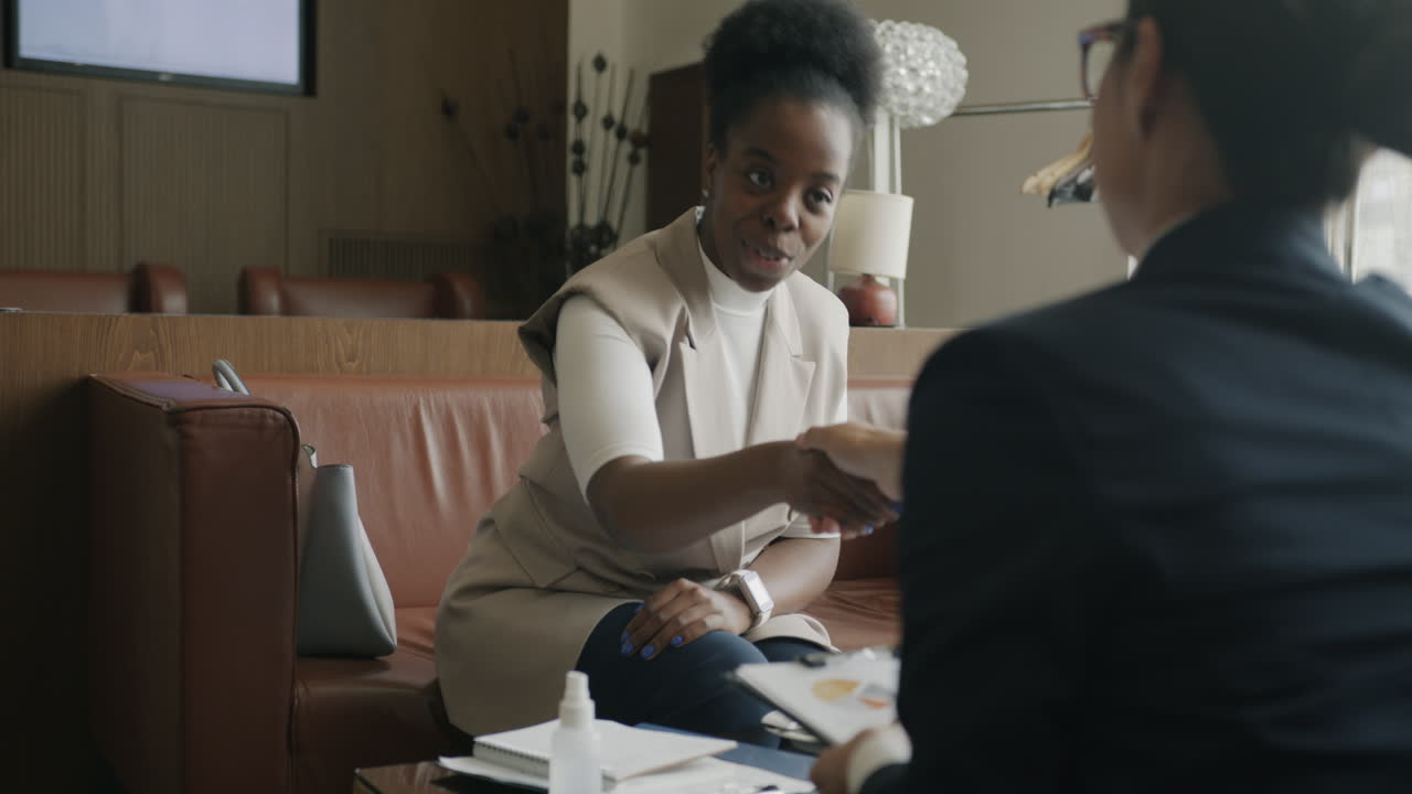 Business Meeting in a Modern Office