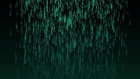 digital rain dropping fade glow animation on background gradient electric colour motion graphics visual effect dark teal turquoise