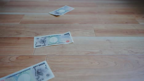 shot of some bank notes of japanese currency