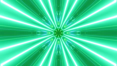 un túnel de alta tecnología abstracto en bucle de 4k con luces de neón. la cámara vuela a través del túnel cambiante a alta velocidad. transformador de túnel