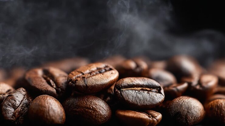 Aromatic Coffee Beans Breathing Freshness: Capturing the Essence of Roasted Perfection and the Alluring Aroma of Brewed Coffee Moments