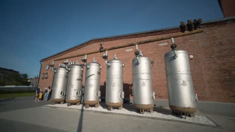 industrial tanks and building exterior