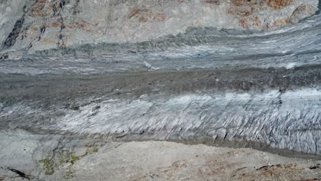 famous aletsch glacier from above, 4k aerial drone video