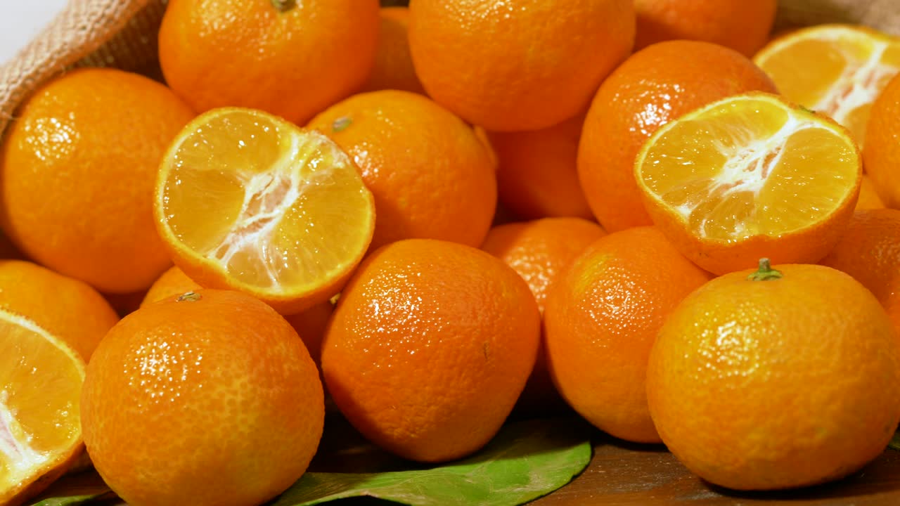 Healthy fruits, orange fruits background