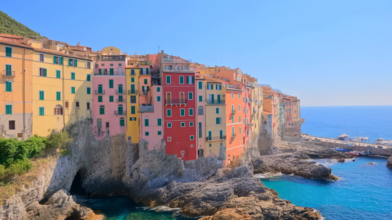 La pittoresca Riomaggiore, Cinque Terre, Italia
