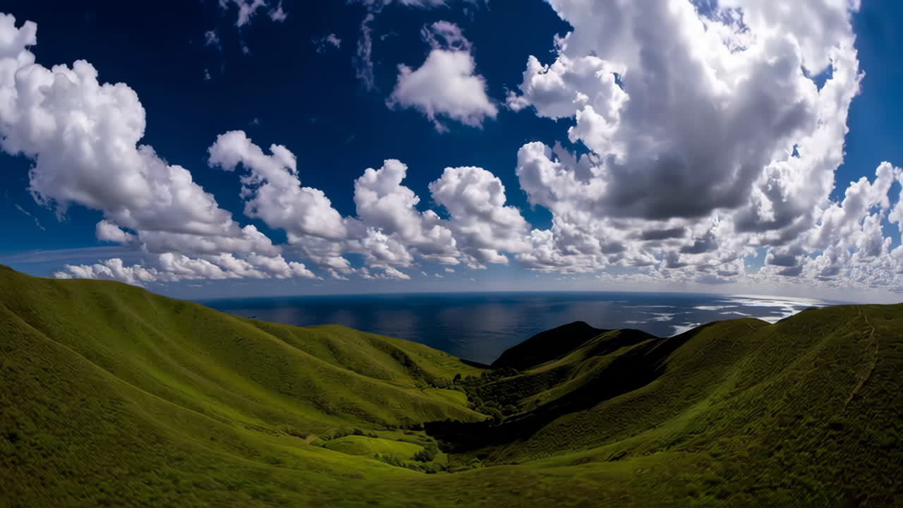 Coastal Mountain Range with Cloudscape