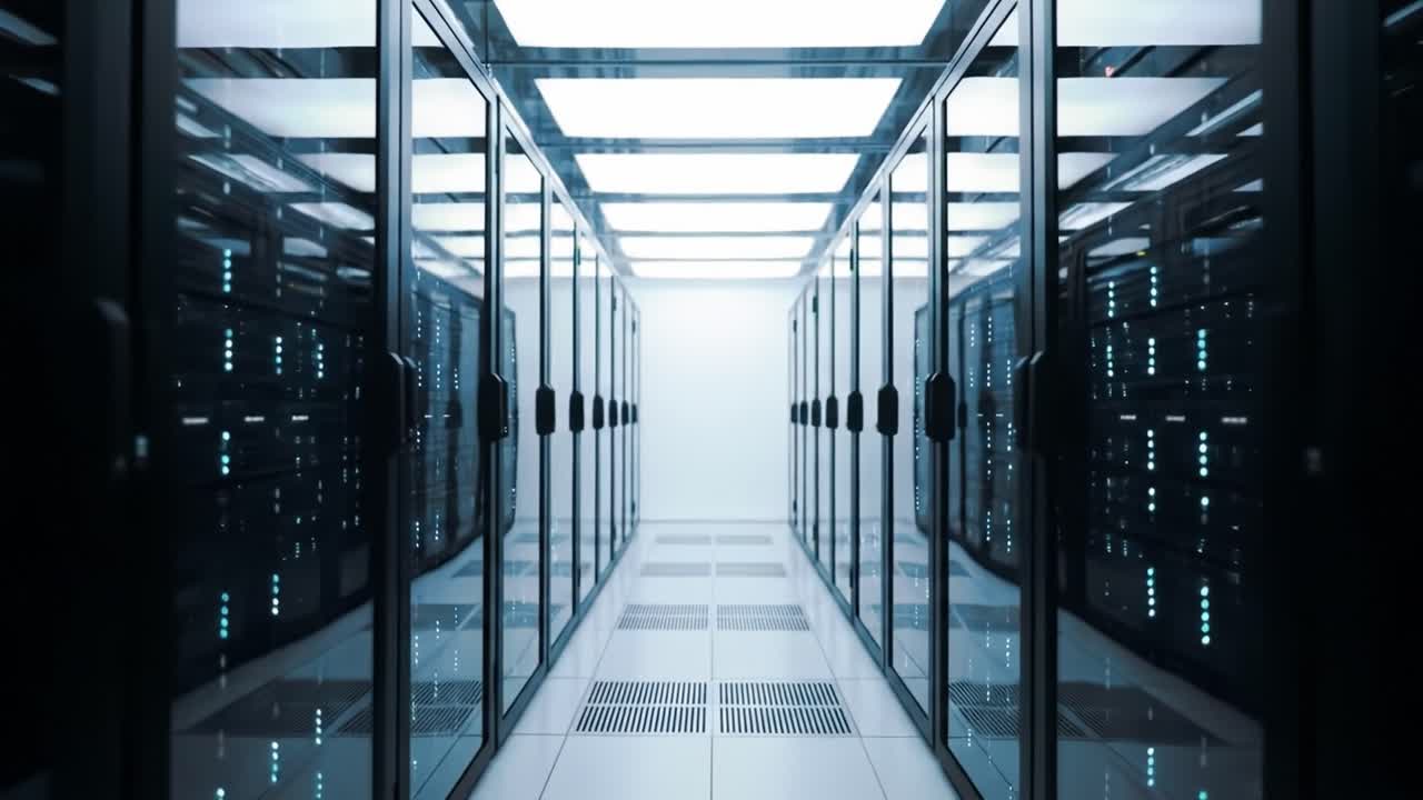 Modern Data Center Interior