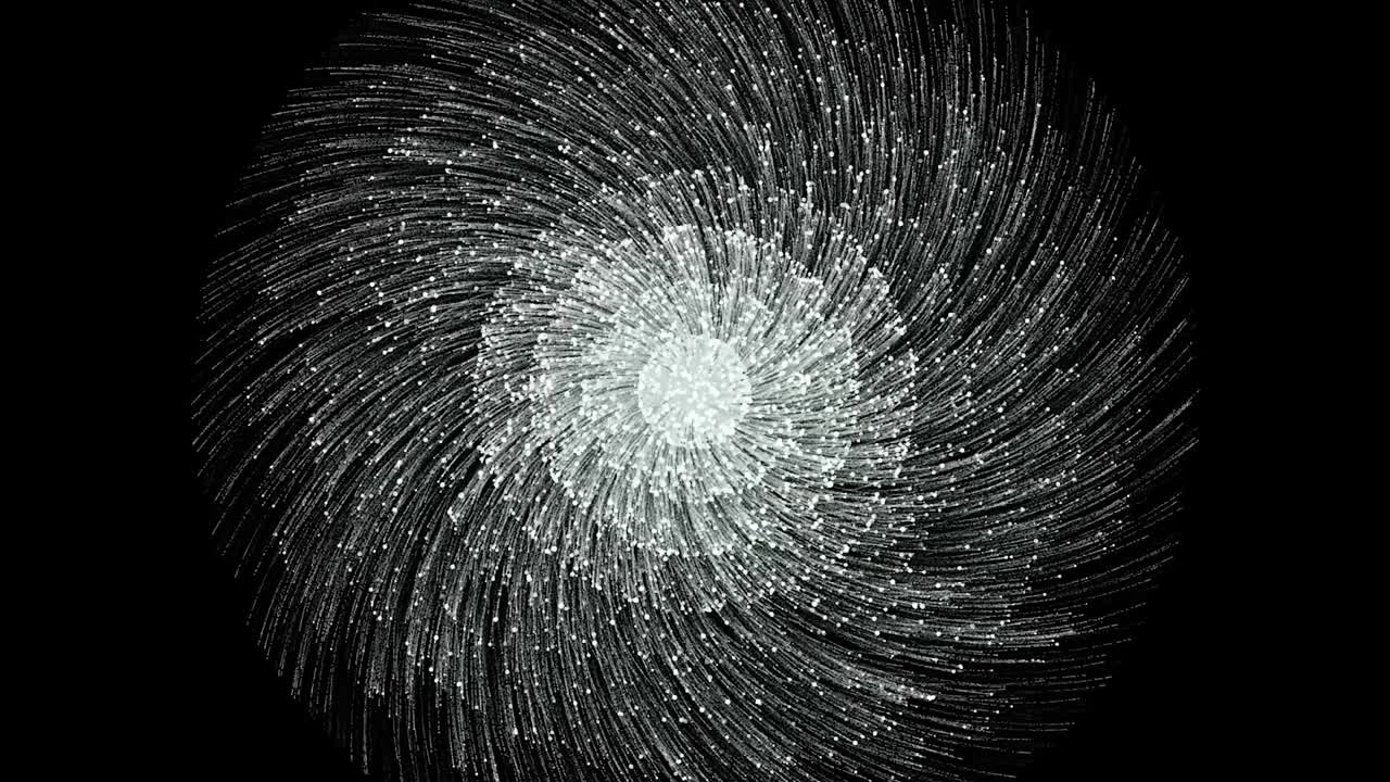 추상적인 불꽃놀이는 여러 번 폭발하고 검은 바탕에 색을 바꾸고, 원활한 루프, 애니메이션, 많은 불꽃놀이의 날아다니고 회전하는 반임