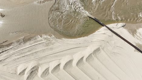 spinning and tilting slow over the dredge area