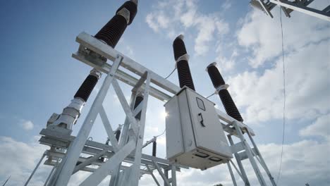 construcción de una subestación de transformadores