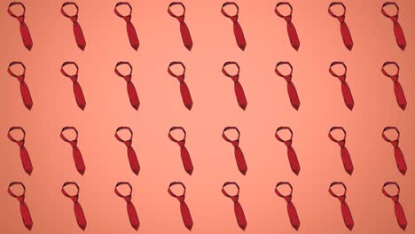 animation of red tie repeated on red backgroud