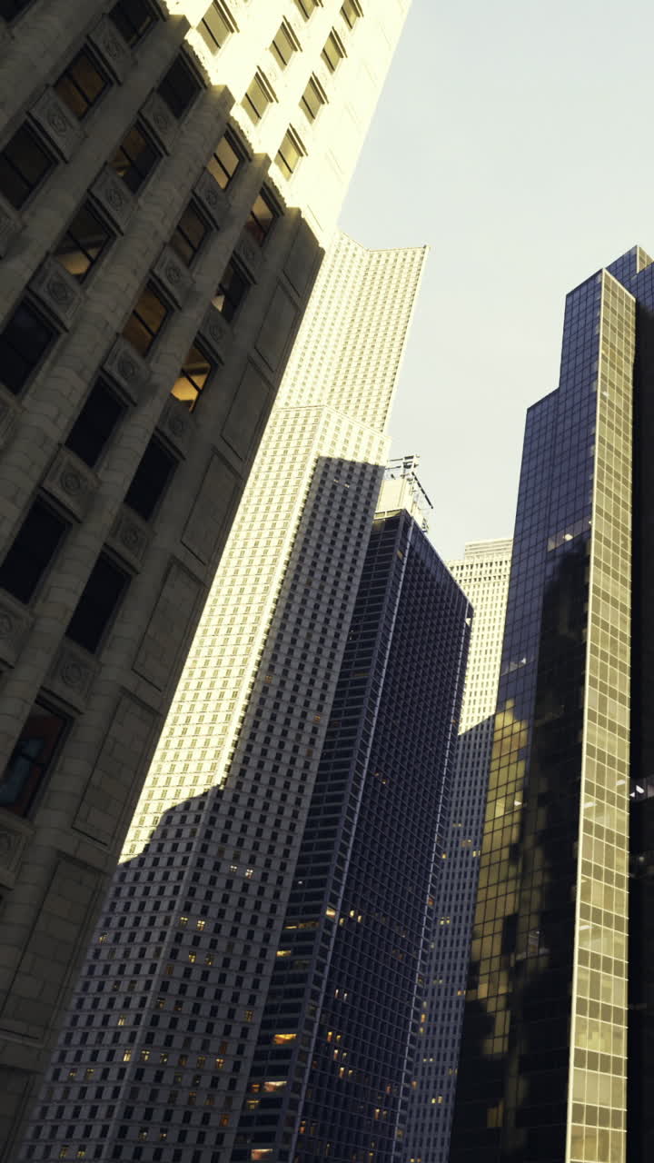 Interação deslumbrante de sombras e reflexos em uma paisagem urbana vibrante