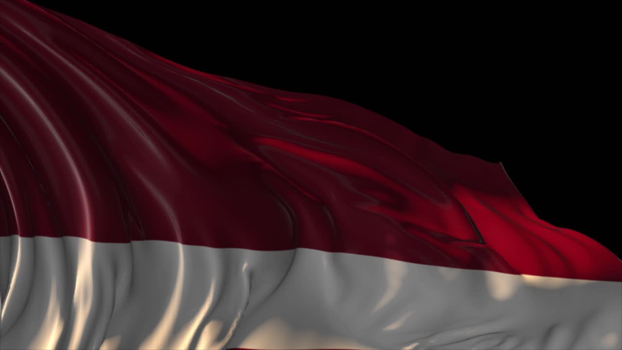 bandera de letonia que se agita