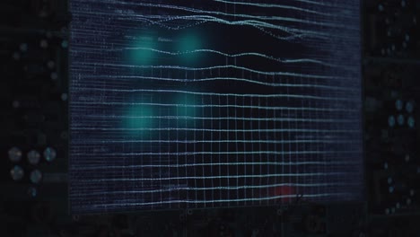 damaged oscilloscope screen