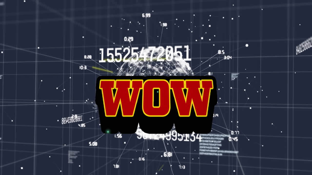 그리드와 데이터 처리에 대한 와우 텍스트의 애니메이션