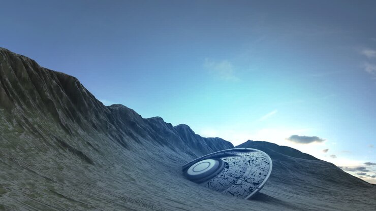 UFO precipitato sulle montagne