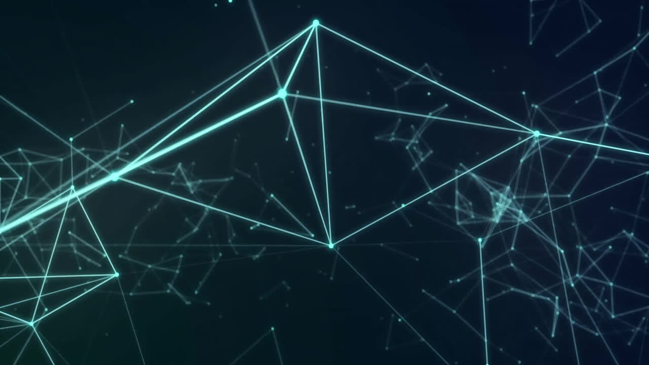 animación de la red de conexiones sobre fondo negro