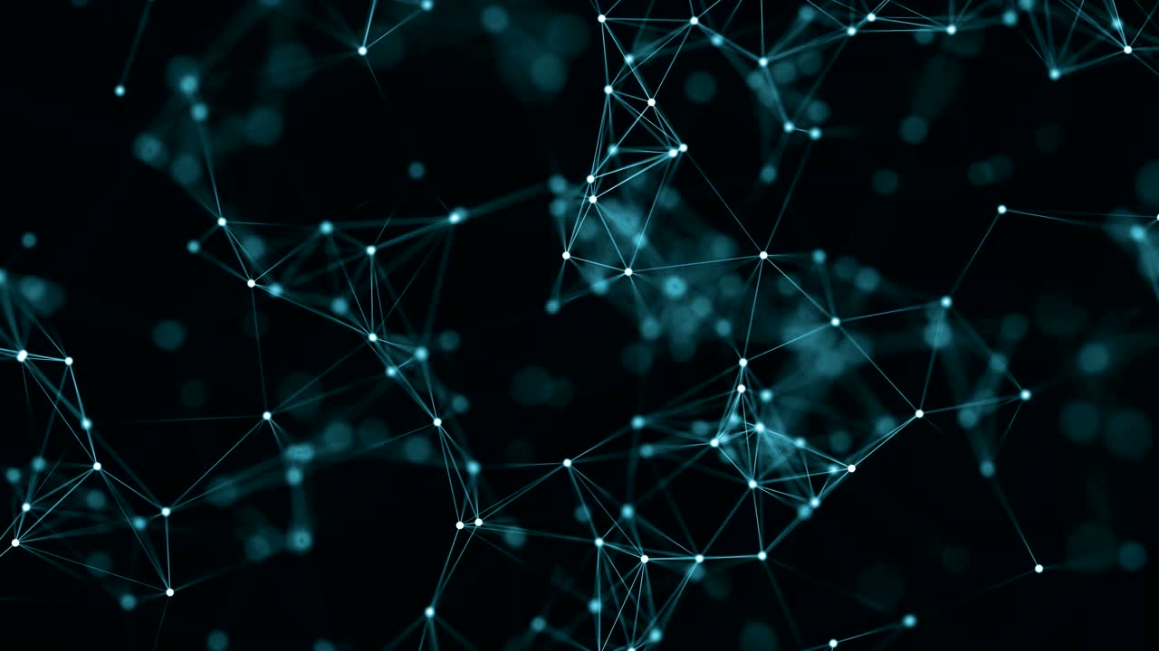 abstract loop color geometrical background with lines and dots