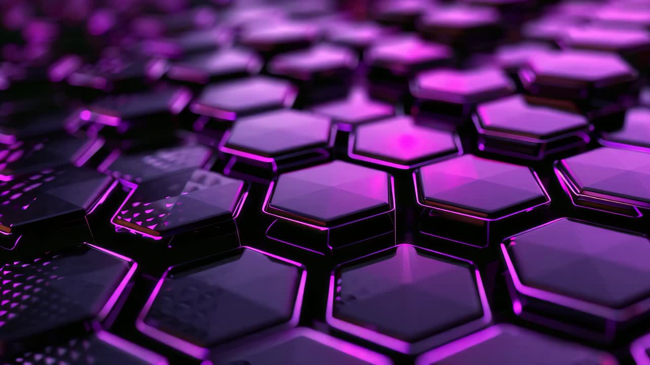 추상적인 보라색 육각형 패턴