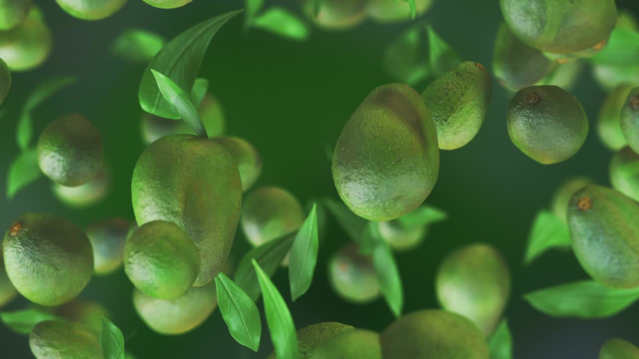 신선한 아보카도 과일 루프 가능한 배경 느린 동작 4k