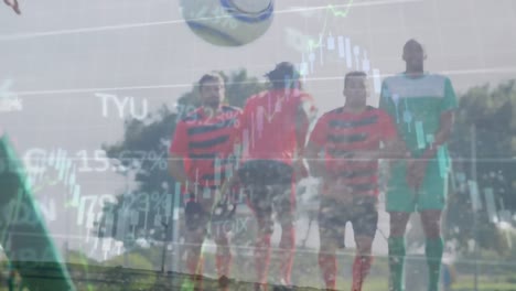 Animation-of-financial-data-processing-over-football-players