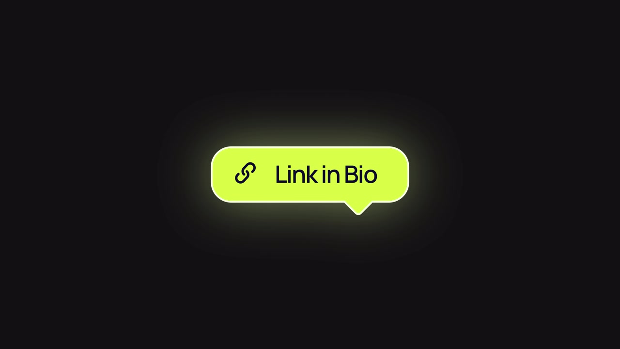 Glowing Yellow Link in Bio Callout