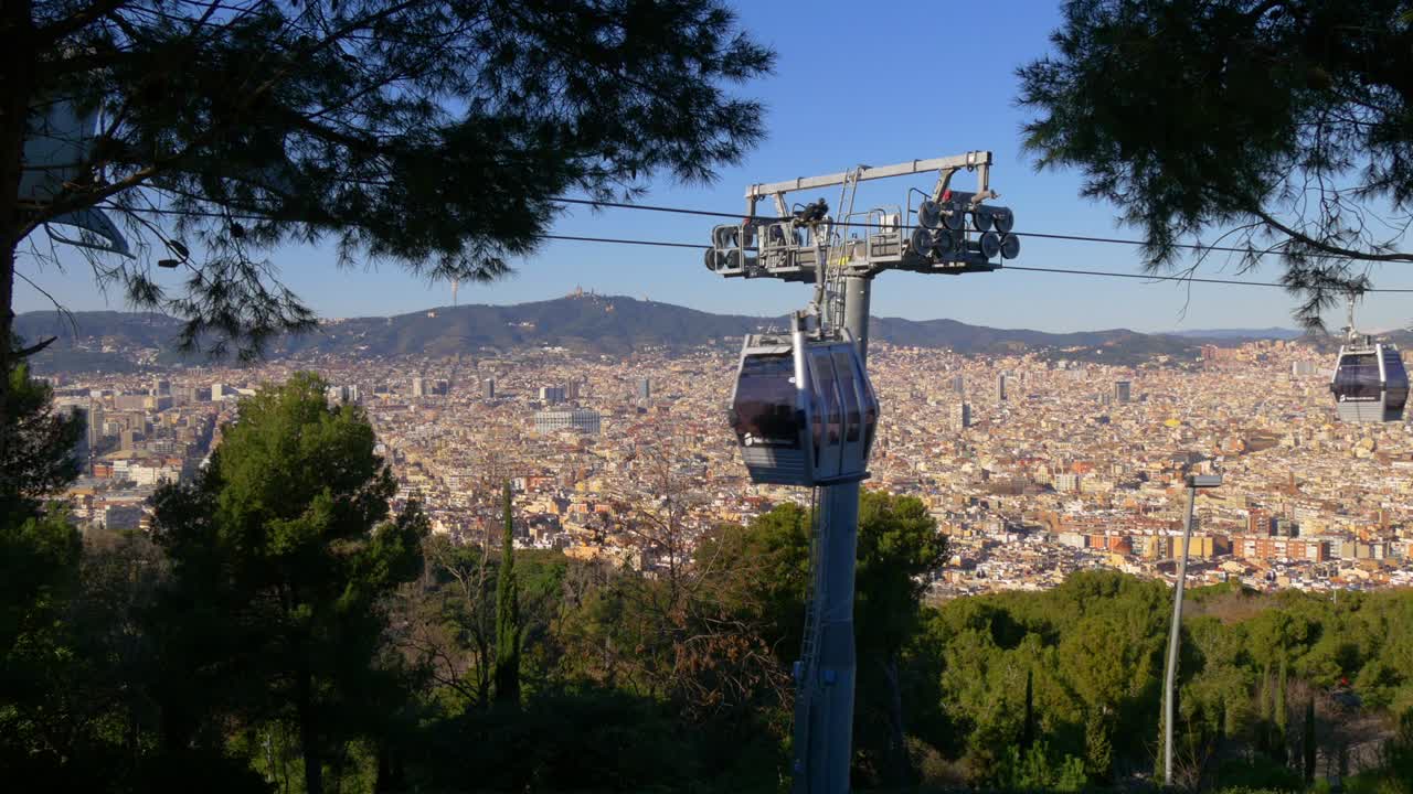 바르셀로나 데이 라이트 몬트주이크 파크 파니쿨러 파노라마 4k